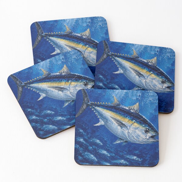 Item preview, Bluefin Tuna Oil Painting Deep Ocean Art designed and sold by UhuCriei .