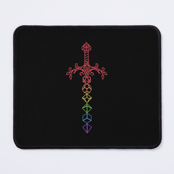 Item preview, Rainbow Polyhedral Dice Sword Tabletop RPG designed and sold by pixeptional.