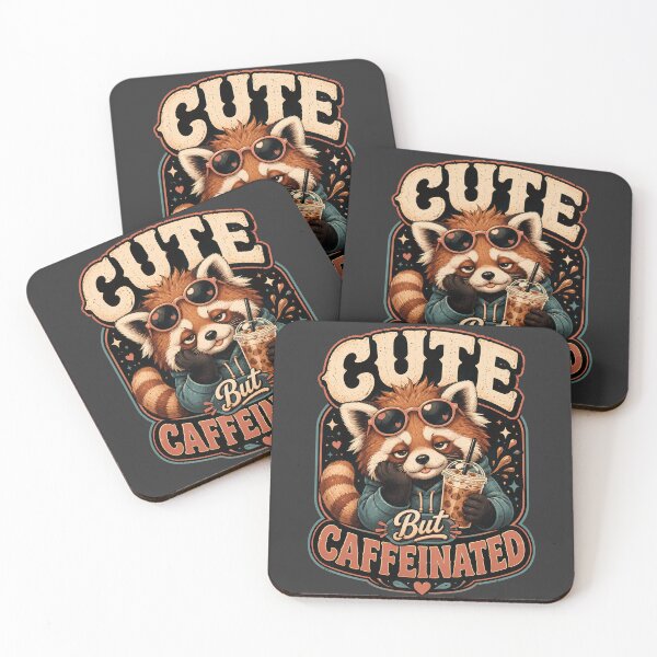Item preview, Cute But Caffeinated Red Panda Coffee Lover designed and sold by JerdbordinShop.