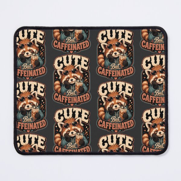Item preview, Cute But Caffeinated Red Panda Coffee Lover designed and sold by JerdbordinShop.