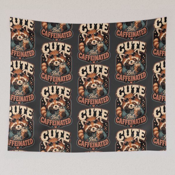 Item preview, Cute But Caffeinated Red Panda Coffee Lover designed and sold by JerdbordinShop.