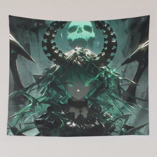 Item preview, Dead Master Black Rock Shooter Gothic Teal Glow Dark Fantasy Cathedral designed and sold by 108Recordings.