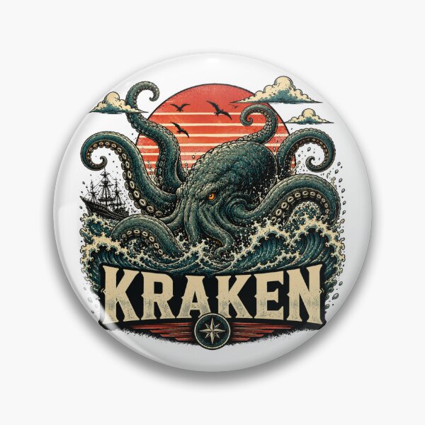 Item preview, Kraken Sea Monster Giant Octopus Attack Vintage designed and sold by JonelleTshirts.
