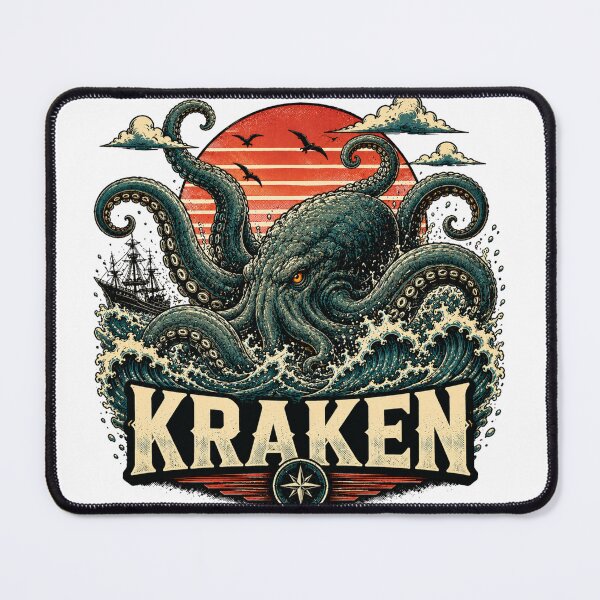 Item preview, Kraken Sea Monster Giant Octopus Attack Vintage designed and sold by JonelleTshirts.