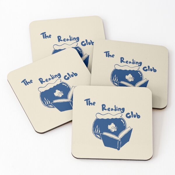 Item preview, Blue Goldfish Reading Club Hand Drawn Block Print designed and sold by RNASstuff.