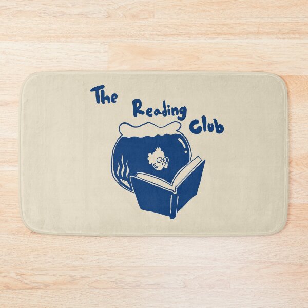 Item preview, Blue Goldfish Reading Club Hand Drawn Block Print designed and sold by RNASstuff.