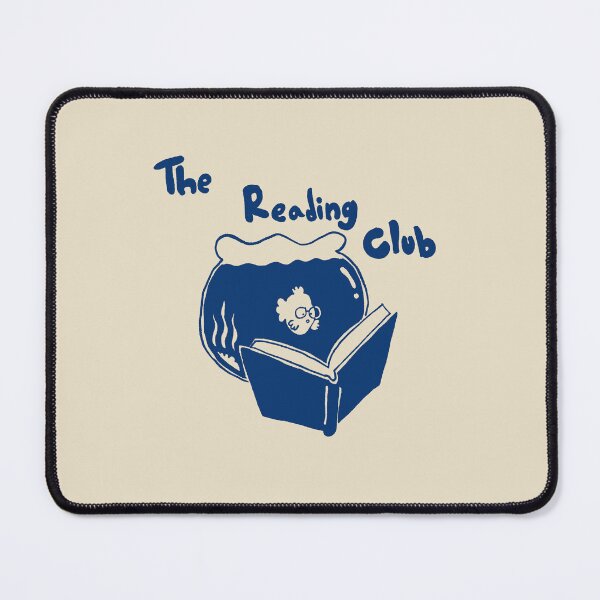 Item preview, Blue Goldfish Reading Club Hand Drawn Block Print designed and sold by RNASstuff.