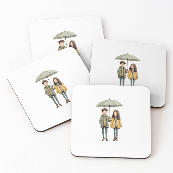 Item preview, Tender Connection Cute Couple Watercolor Style designed and sold by JaiSoftStudio.