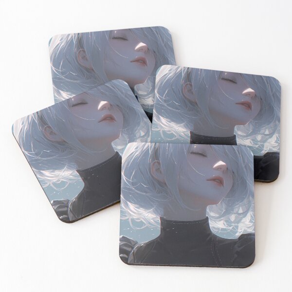 Item preview, 2B Nier Automata White Hair Dreamy Sky Soft Closeup designed and sold by 108Recordings.