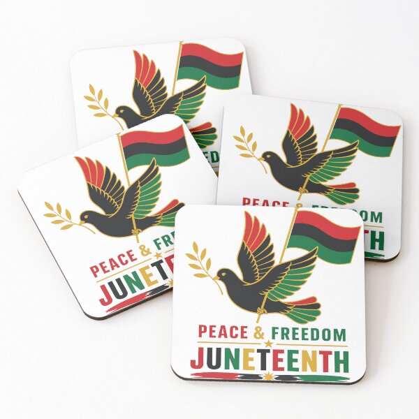 Item preview, Juneteenth Peace Freedom Dove Pan-African Flag designed and sold by PlushFutura.