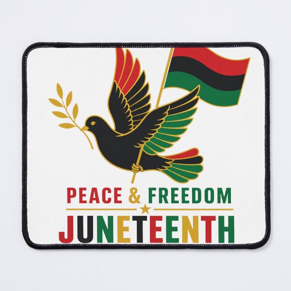 Item preview, Juneteenth Peace Freedom Dove Pan-African Flag designed and sold by PlushFutura.