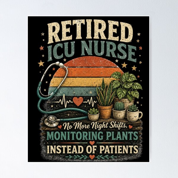 Item preview, Retired ICU Nurse Monitoring Plants Instead of Patients Classic T-Shirt  designed and sold by podlook.