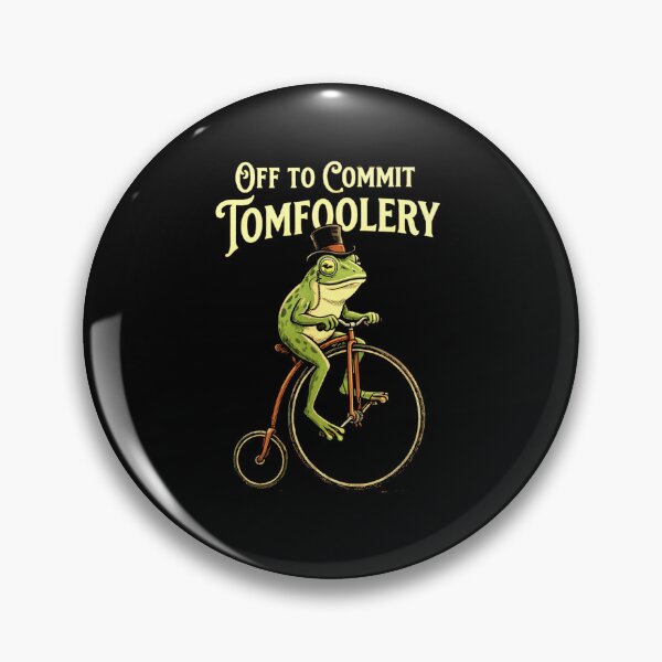 Item preview, Off to Commit Tomfoolery Vintage Frog Penny Farthing Bicycle Design designed and sold by MiALopezArt.