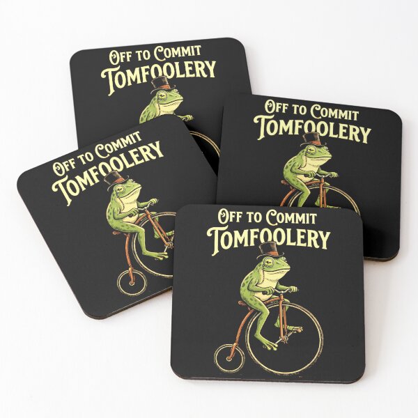 Item preview, Off to Commit Tomfoolery Vintage Frog Penny Farthing Bicycle Design designed and sold by MiALopezArt.