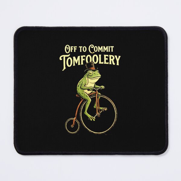Item preview, Off to Commit Tomfoolery Vintage Frog Penny Farthing Bicycle Design designed and sold by MiALopezArt.