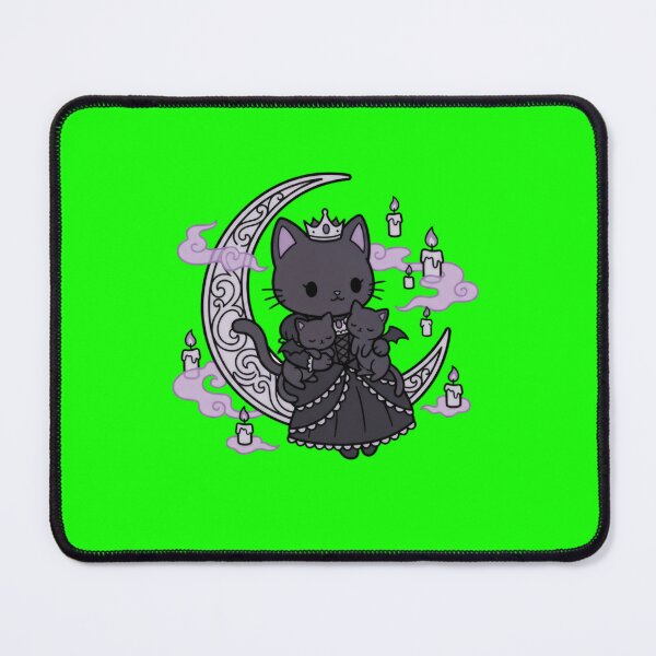 Item preview, Gothic Kawaii Cat Queen on Crescent Moon designed and sold by AbanoubStore.