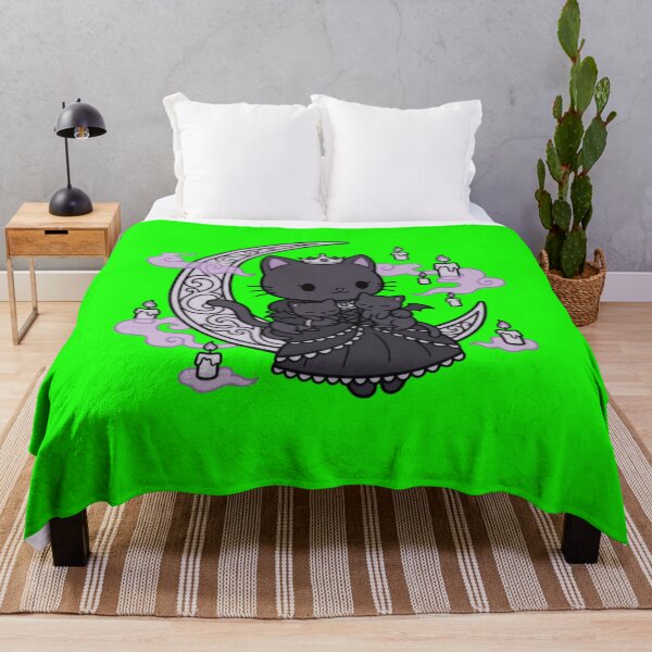 Item preview, Gothic Kawaii Cat Queen on Crescent Moon designed and sold by AbanoubStore.