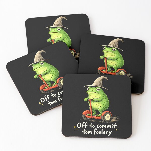 Item preview, Off to Commit Tom Foolery Cute Frog Scooter Witch Hat Graphic designed and sold by MiALopezArt.