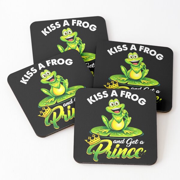 Item preview, Kiss a Frog and Get a Prince Cute Fairytale Frog Cartoon Design designed and sold by MiALopezArt.