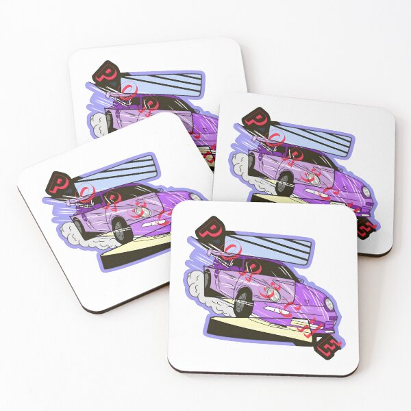 Item preview, Purple Track Beast Racing Sticker – Neon Retro Streetstyle designed and sold by Law7aty.