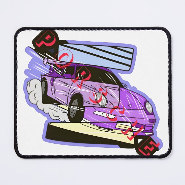 Item preview, Purple Track Beast Racing Sticker – Neon Retro Streetstyle designed and sold by Law7aty.