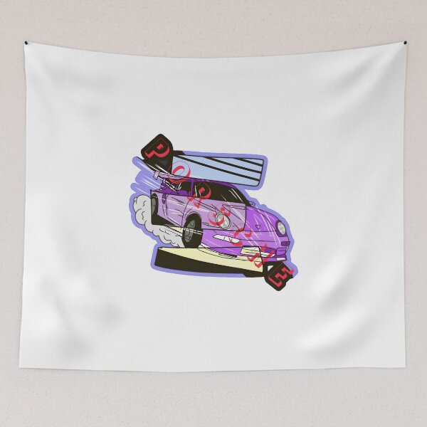 Item preview, Purple Track Beast Racing Sticker – Neon Retro Streetstyle designed and sold by Law7aty.