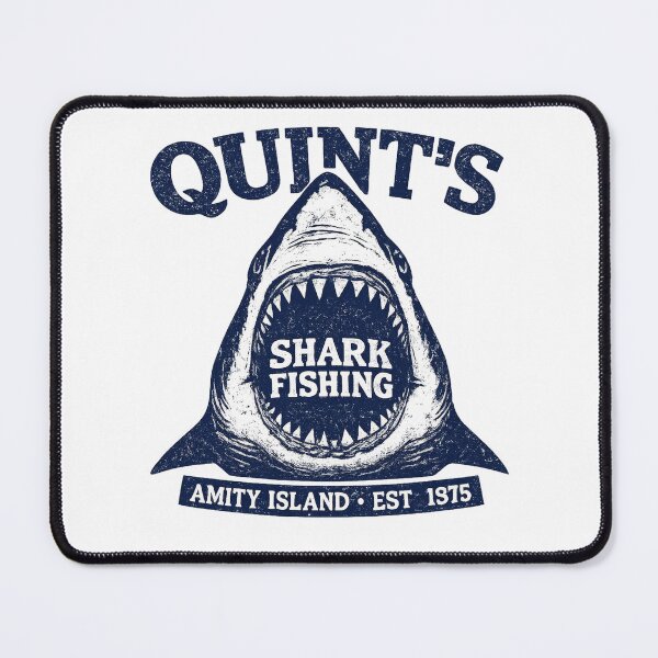 Item preview, Quint’s Shark Fishing – Amity Island Vintage Logo Tee designed and sold by RustyGhostWear.