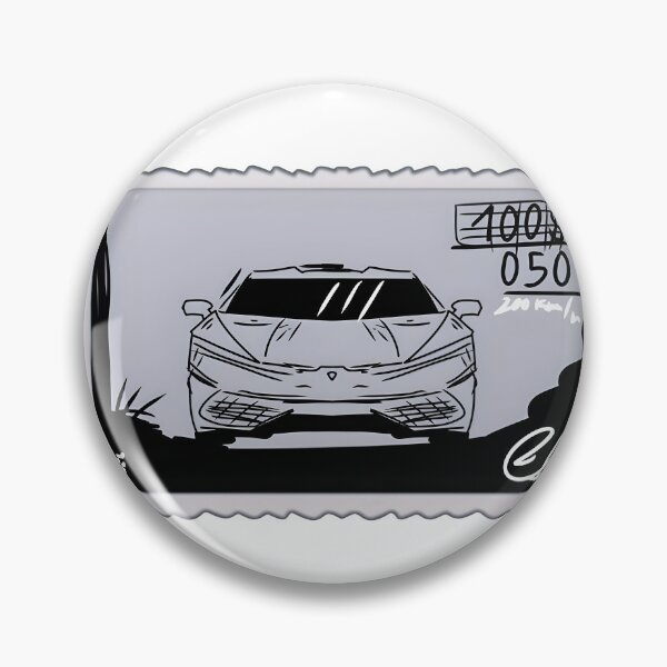 Item preview, Euro Supercar Postal Stamp Art – Minimal Sketch Print designed and sold by Law7aty.