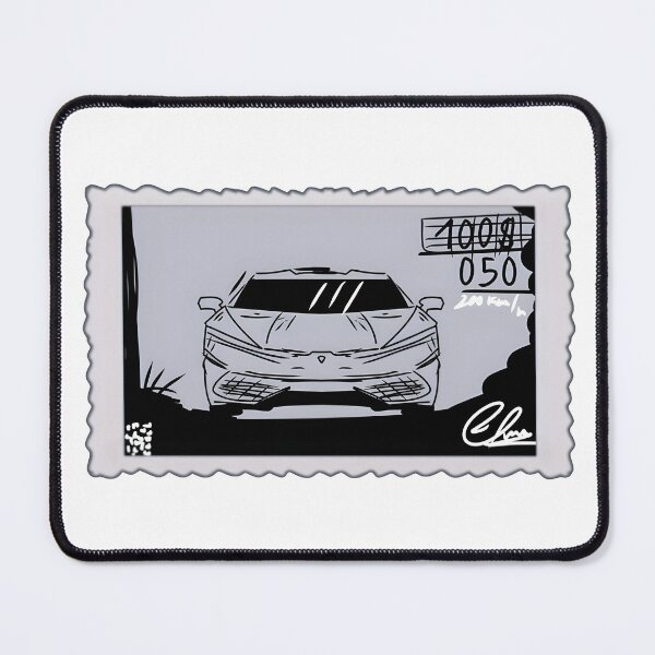 Item preview, Euro Supercar Postal Stamp Art – Minimal Sketch Print designed and sold by Law7aty.