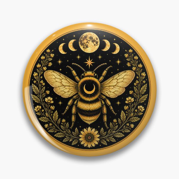 Item preview, Boho Celestial Bee Moon Phases designed and sold by Eh Plus Designs.
