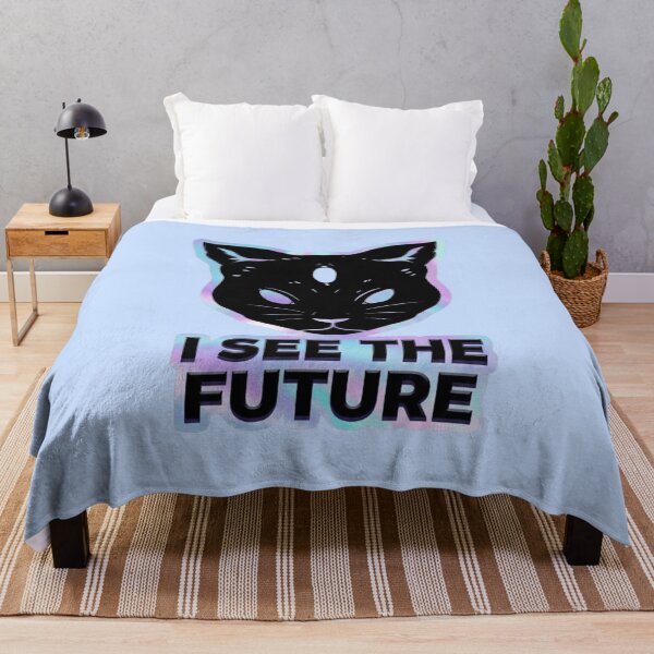 Item preview, I See Future Cat | Cyber Y2K Sticker designed and sold by Rawafi Art Studio.