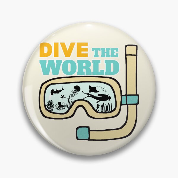 Item preview, Dive The World - Vintage Snorkel Mask Scuba Diving Design designed and sold by SilverSeaBKK.