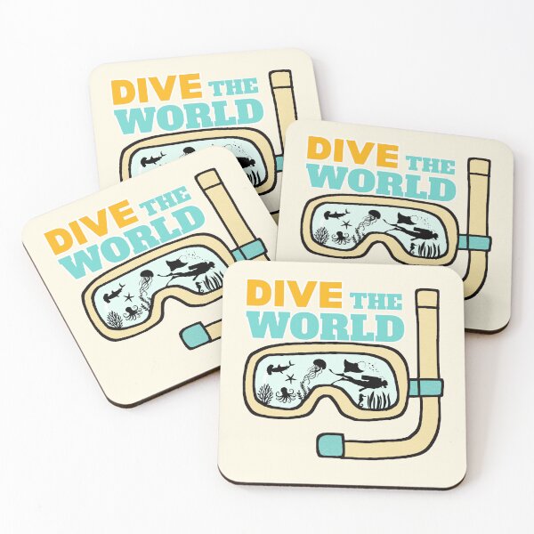 Item preview, Dive The World - Vintage Snorkel Mask Scuba Diving Design designed and sold by SilverSeaBKK.