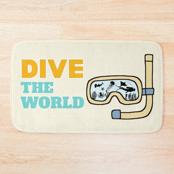 Item preview, Dive The World - Vintage Snorkel Mask Scuba Diving Design designed and sold by SilverSeaBKK.