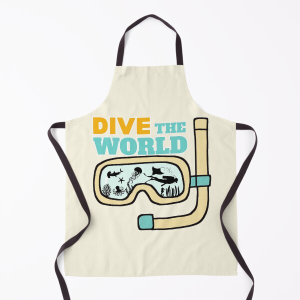 Item preview, Dive The World - Vintage Snorkel Mask Scuba Diving Design designed and sold by SilverSeaBKK.