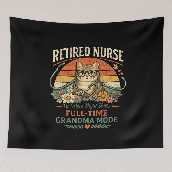Item preview, Retired Nurse Full-Time Grandma Mode Cat Lover Classic T-Shirt  designed and sold by podlook.