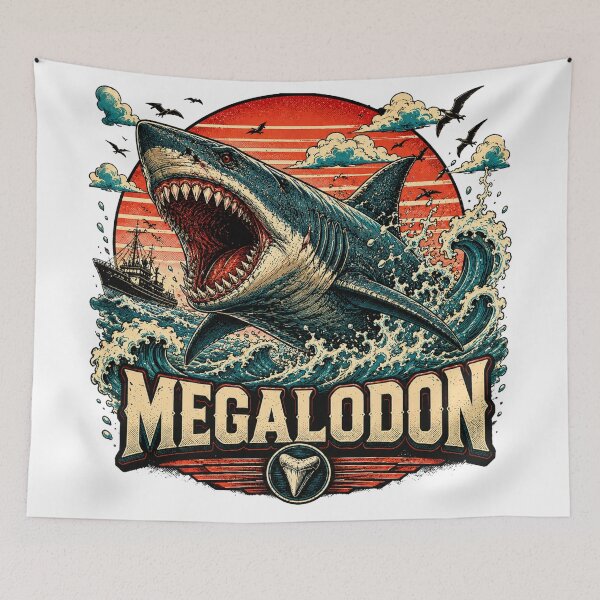 Item preview, Prehistoric Megalodon Shark Vintage Sea Creature designed and sold by JonelleTshirts.