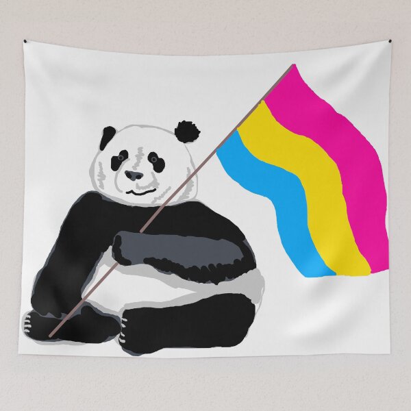 Item preview, PANda flag bearer designed and sold by abitofaromantic.