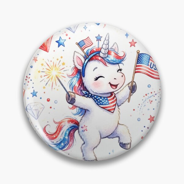 Item preview, Unicorn Celebrating Independence Day designed and sold by purplesensation.