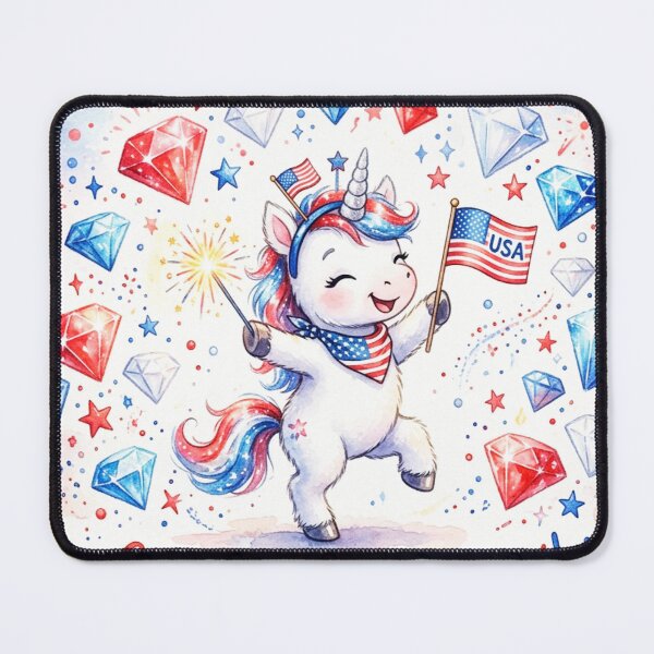 Item preview, Unicorn Celebrating Independence Day designed and sold by purplesensation.