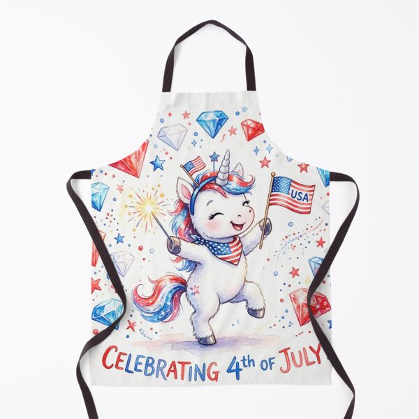 Item preview, Unicorn Celebrating Independence Day designed and sold by purplesensation.