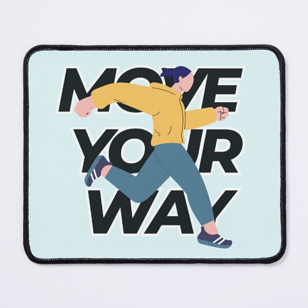 Item preview, Move Your Way Inspirational Running Graphic Art designed and sold by SilverSeaBKK.