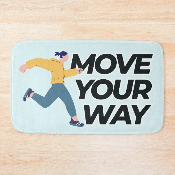 Item preview, Move Your Way Inspirational Running Graphic Art designed and sold by SilverSeaBKK.