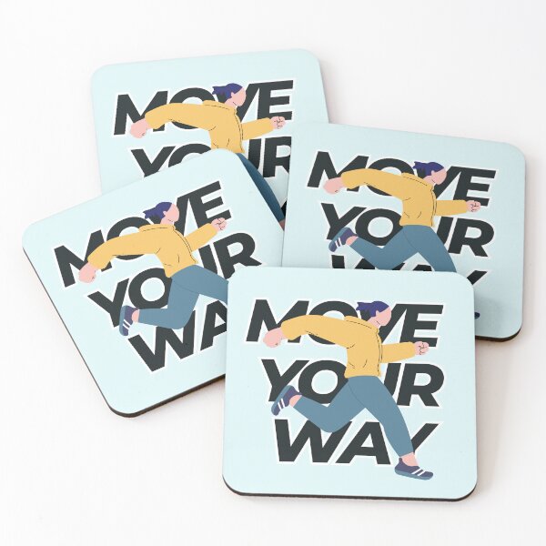 Item preview, Move Your Way Inspirational Running Graphic Art designed and sold by SilverSeaBKK.