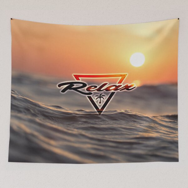 Item preview, Relax at Sunset – Beach and Sea Lifestyle | Chill and Tropical Design designed and sold by rubenarocho.