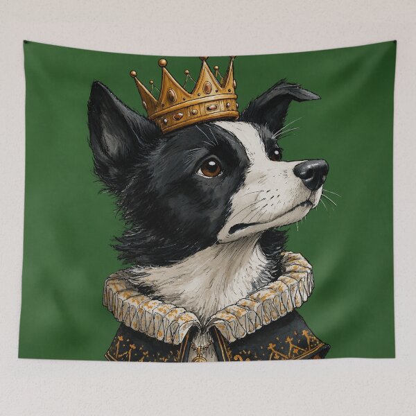 Item preview, Border Collie King Portrait designed and sold by prettykaler.