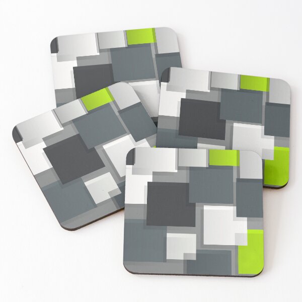 Item preview, Architectural-Style Sleek Gray And Lime Green Geometric  designed and sold by DEC02.