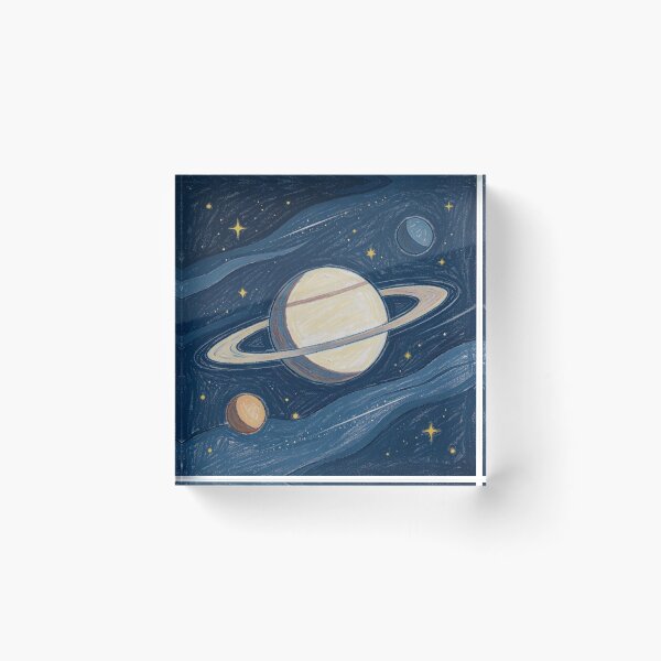Item preview, Space Art - Dark Atmosphere & Yellow Stars Oil Pastel designed and sold by TeyArtWork.