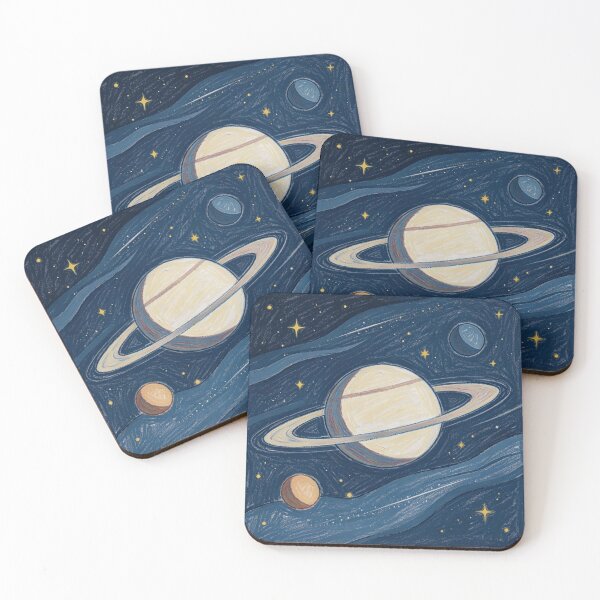 Item preview, Space Art - Dark Atmosphere & Yellow Stars Oil Pastel designed and sold by TeyArtWork.