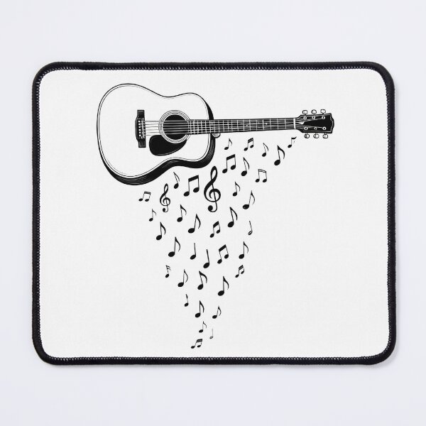 Item preview,  Black & White Guitar Melody Sticker designed and sold by M.Store.